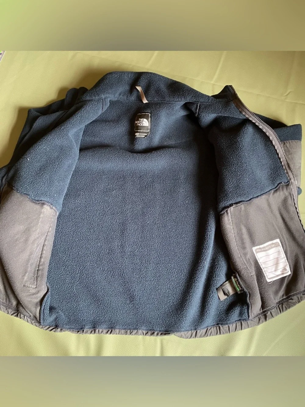 The North Face Two-Tone Sherpa Fleece Jacket Navy Polartec Boys L